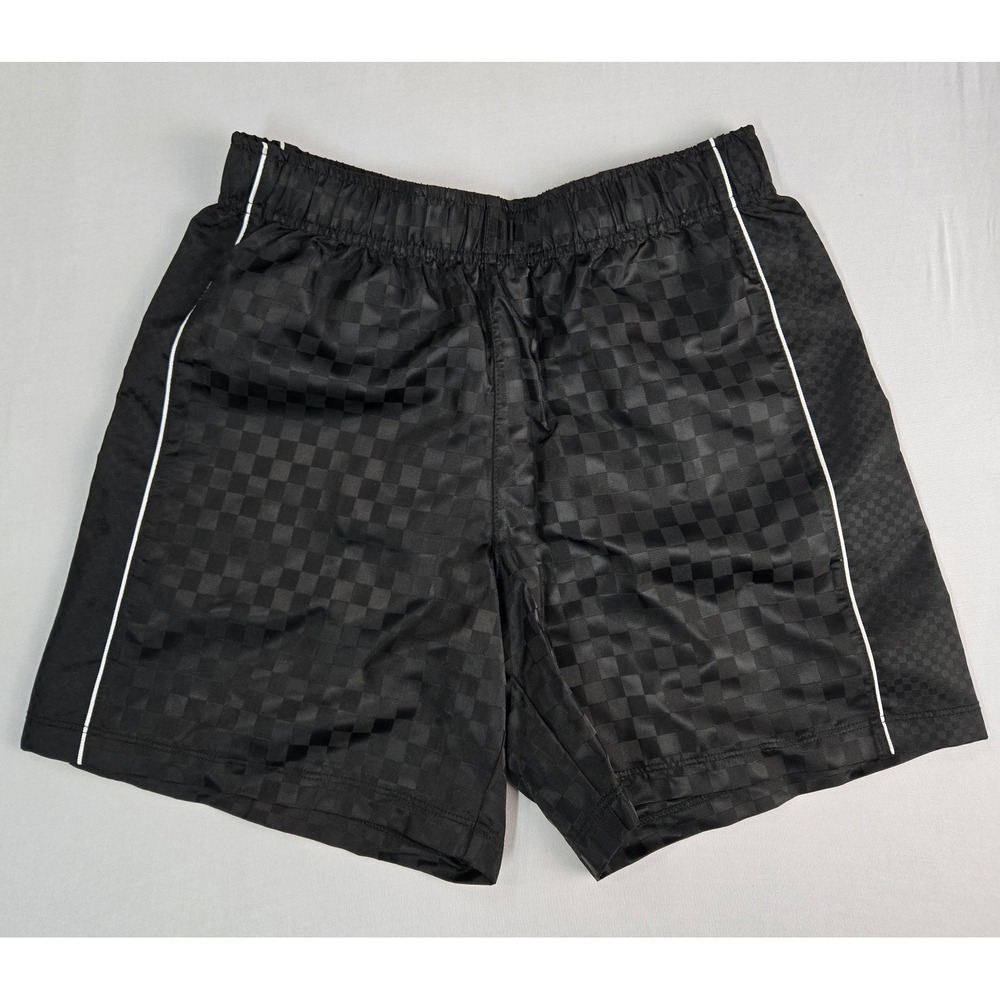 DSG‎ Boys Black Woven Soccer Shorts Checkered Athletic Fit Size Medium 10-12 NWT